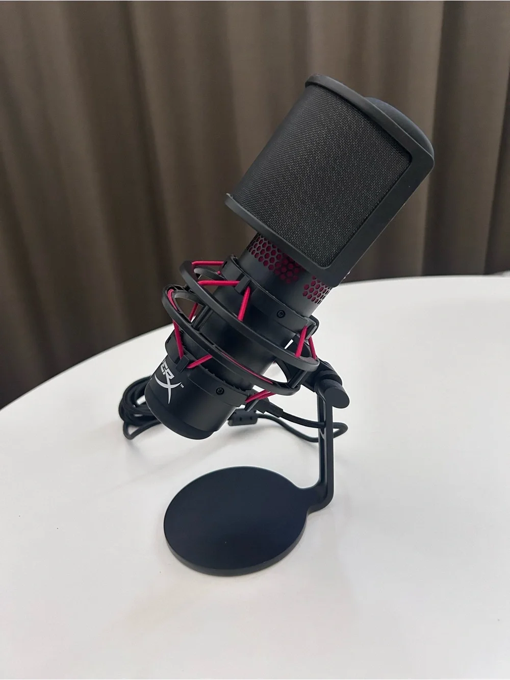 HyperX QuadCast USB Condenser Microphone w/ Pop Filter, Adjustable Gain, Stand